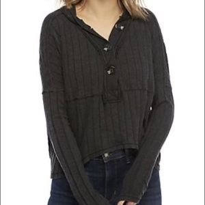 Dark Gray Free People Henley